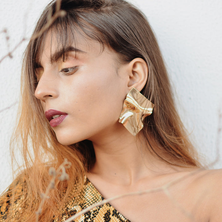 Crumple Party Statement Earrings - Joker & Witch