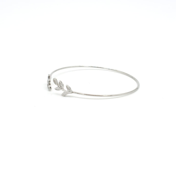 Open Cuff Leaves Silver Bracelet - Joker & Witch