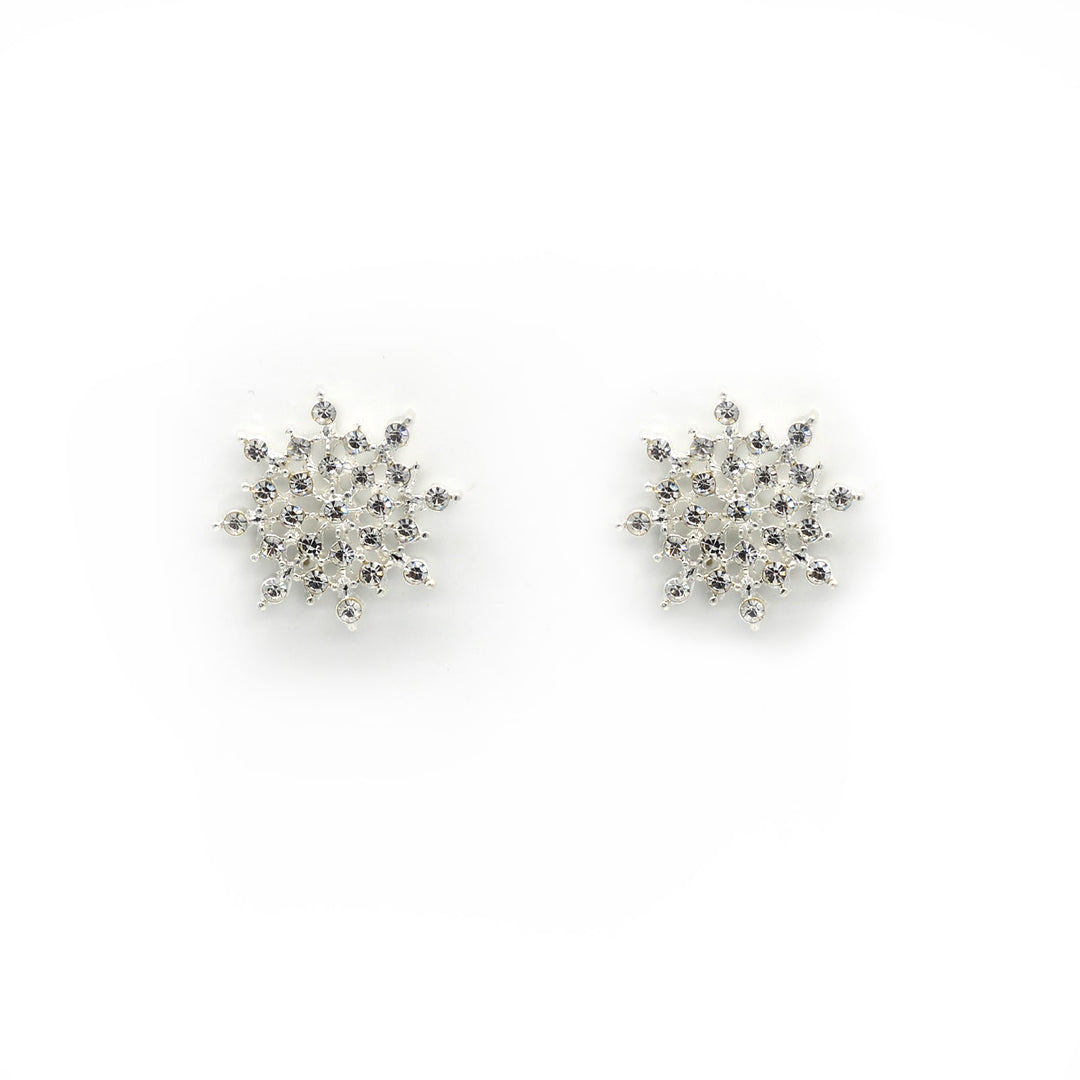Snow Flake Silver Stud Earrings - Joker & Witch
