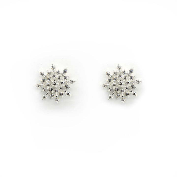 Snow Flake Silver Stud Earrings - Joker & Witch
