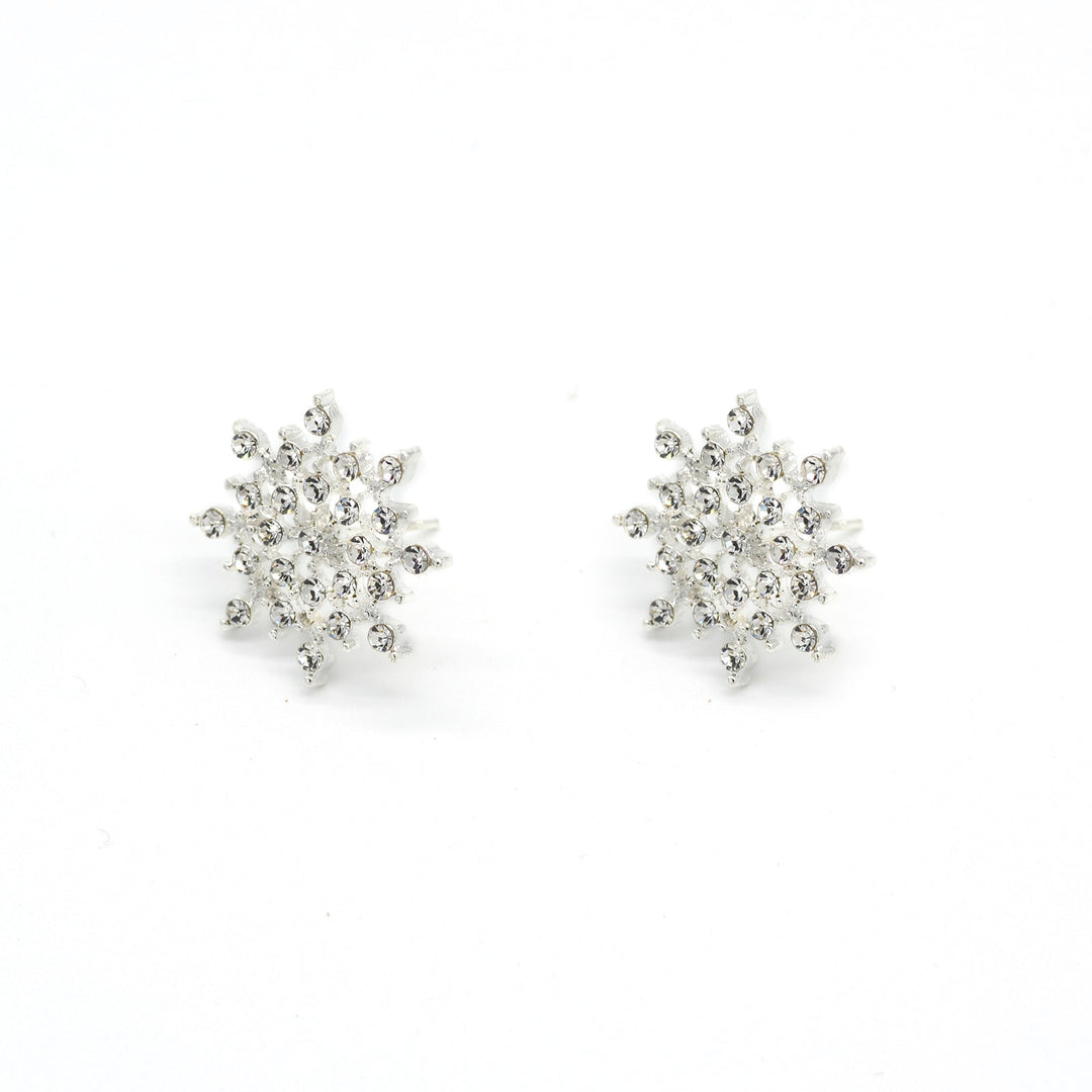 Snow Flake Silver Stud Earrings - Joker & Witch