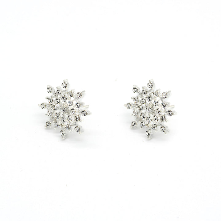 Snow Flake Silver Stud Earrings - Joker & Witch