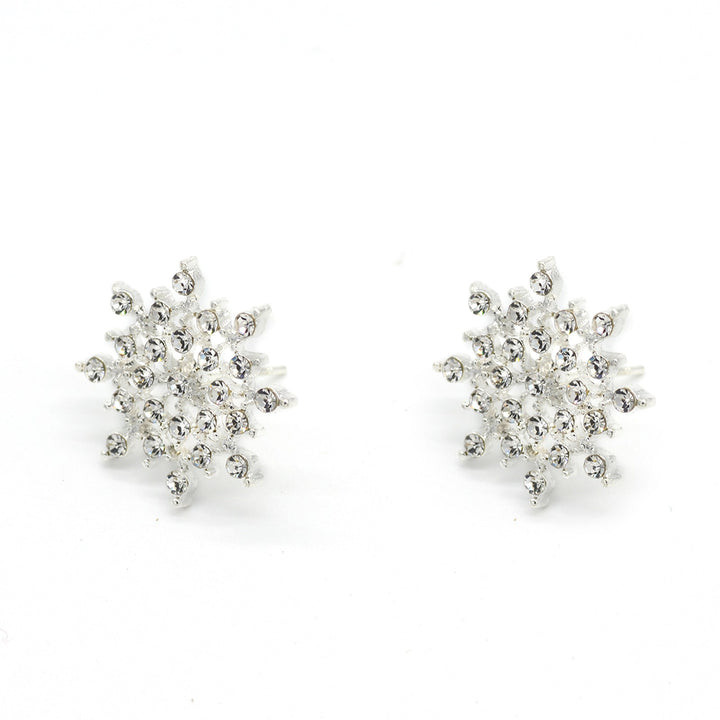 Snow Flake Silver Stud Earrings - Joker & Witch