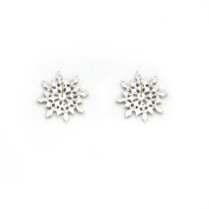 Snow Flake Silver Stud Earrings - Joker & Witch