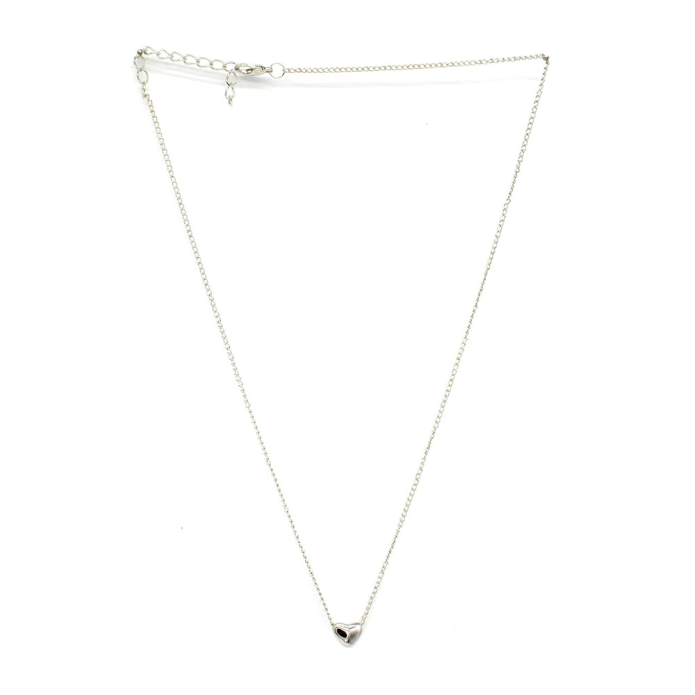Minimal Heart Silver Pendant - Joker & Witch