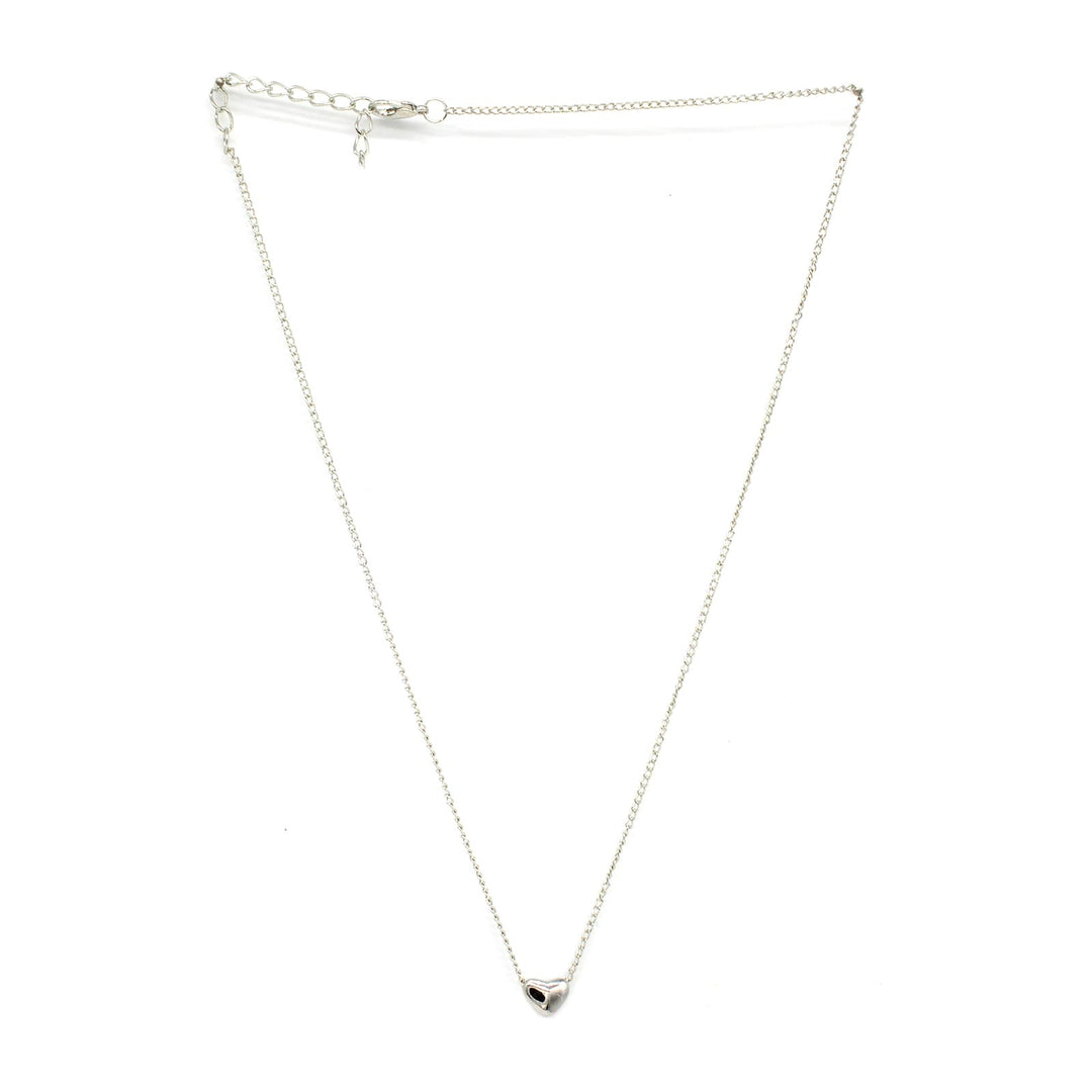 Minimal Heart Silver Pendant - Joker & Witch