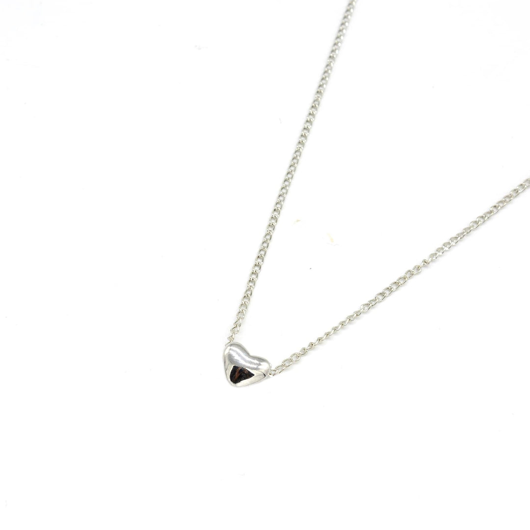 Minimal Heart Silver Pendant - Joker & Witch