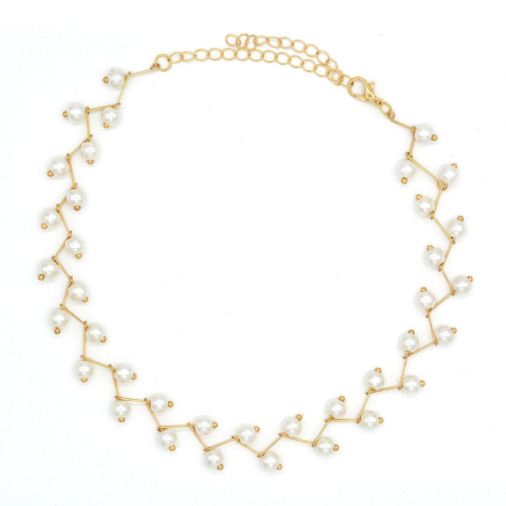 Pearl Bar Gold Choker - Joker & Witch