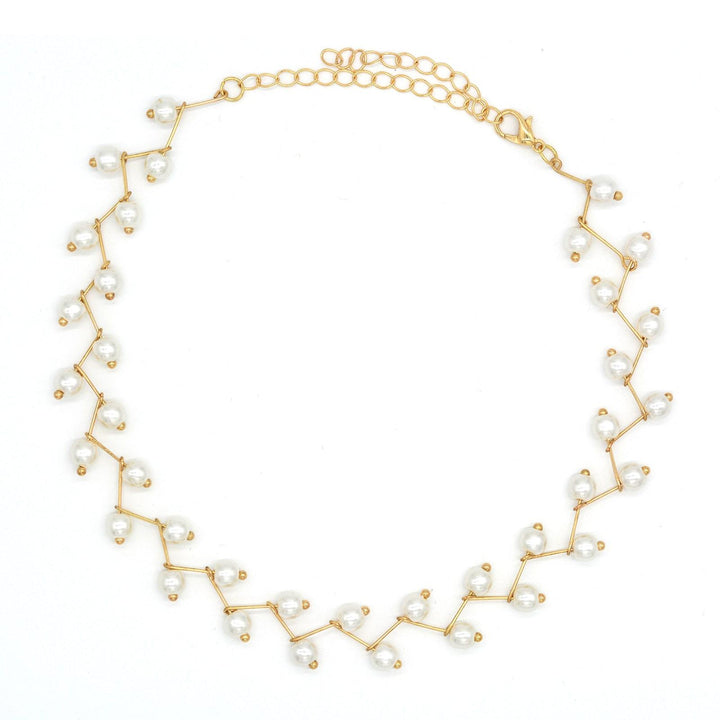 Pearl Bar Gold Choker - Joker & Witch