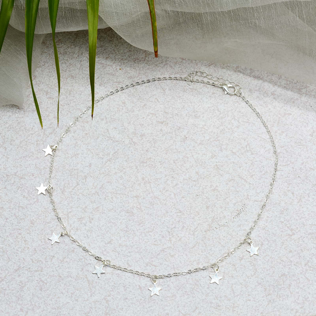 Confetti Silver Choker - Joker & Witch