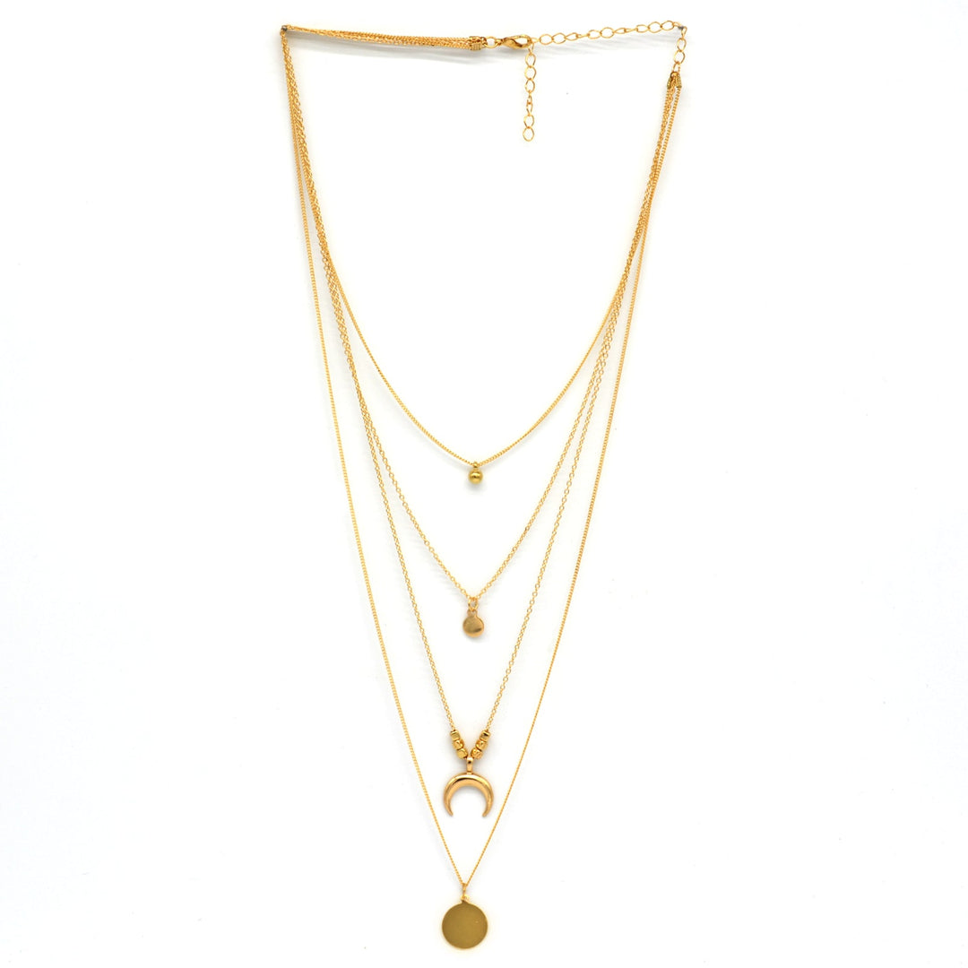Aurora Layered Gold Necklace - Joker & Witch