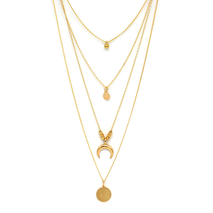 Aurora Layered Gold Necklace - Joker & Witch