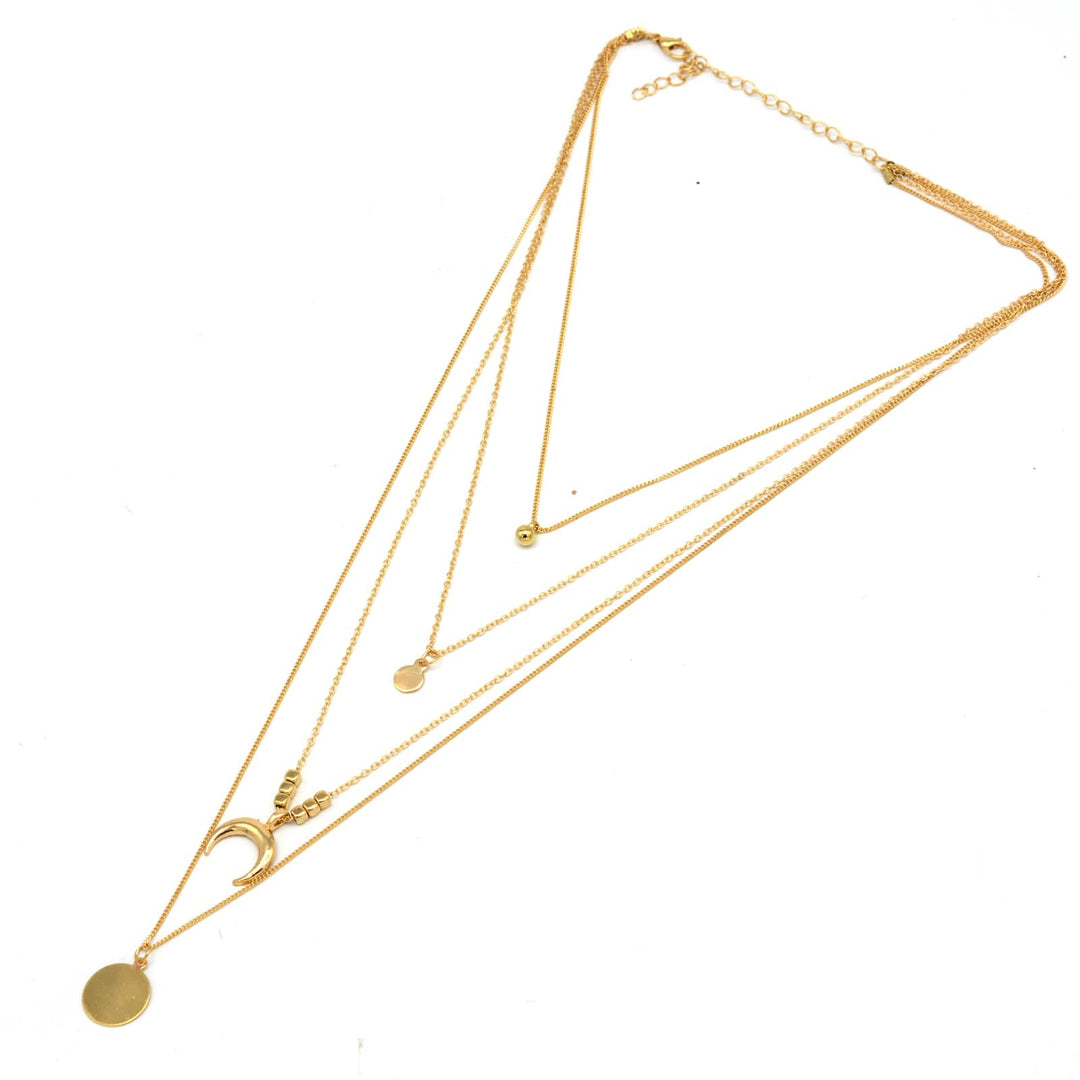 Aurora Layered Gold Necklace - Joker & Witch