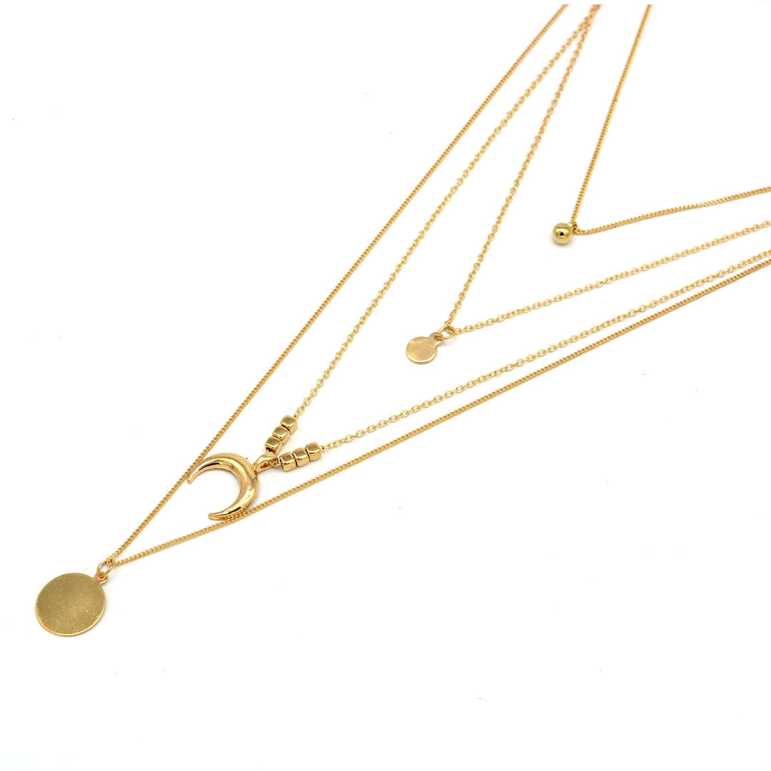 Aurora Layered Gold Necklace - Joker & Witch