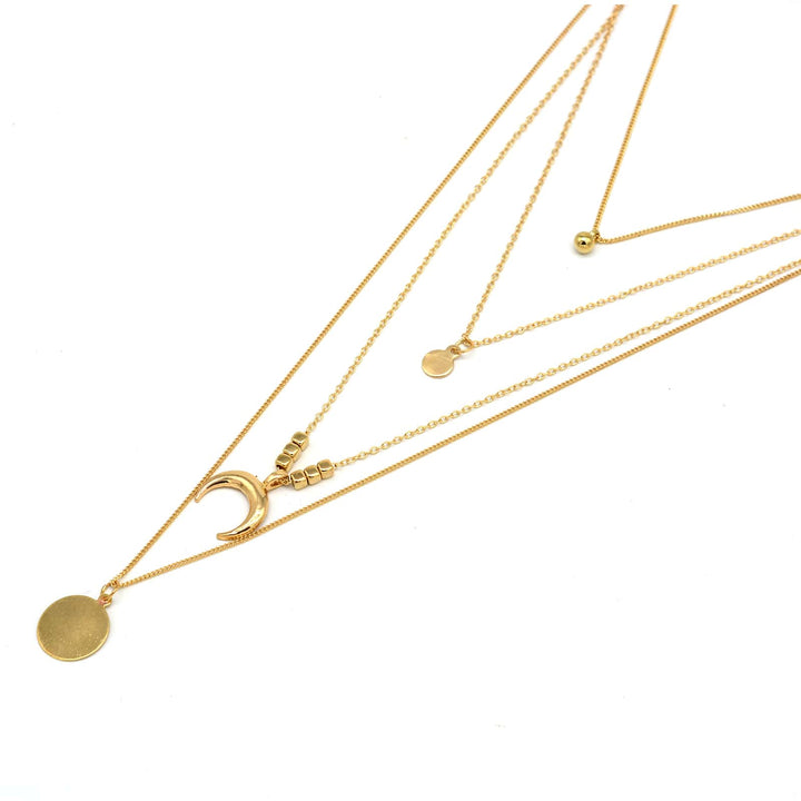Aurora Layered Gold Necklace - Joker & Witch
