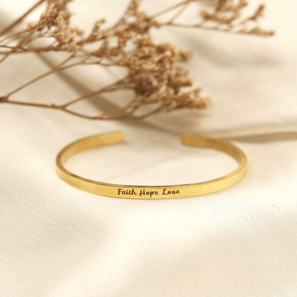 Faith Hope Love Gold Mantra Band - Joker & Witch