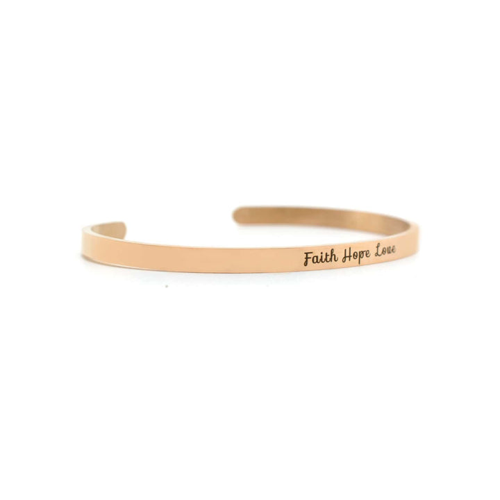 Faith Hope Love Rose Gold Mantra Band - Joker & Witch