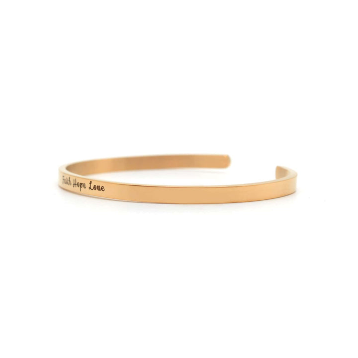 Faith Hope Love Rose Gold Mantra Band - Joker & Witch