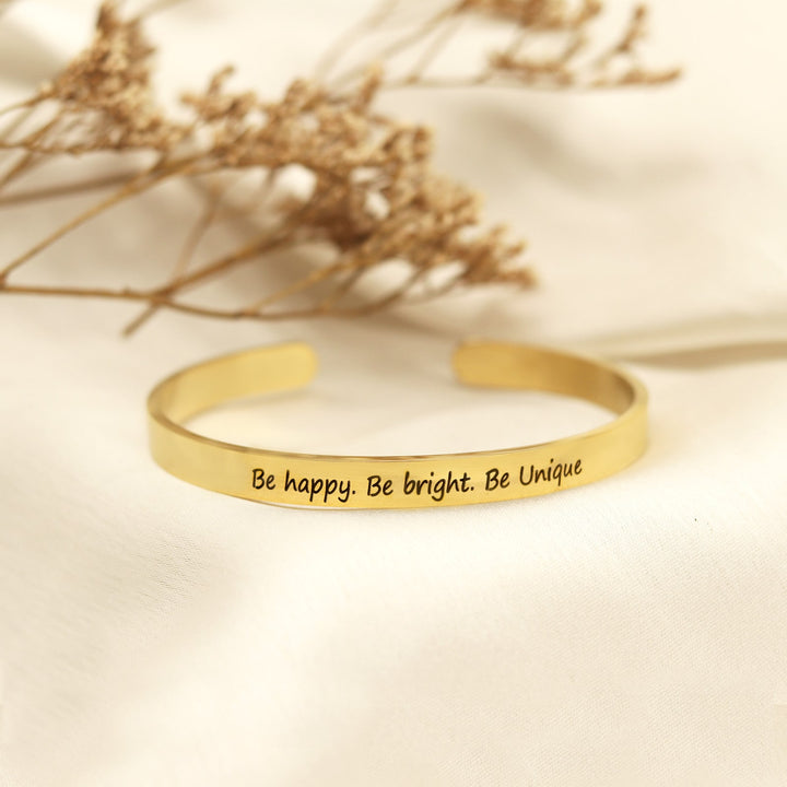 Be Happy, Be Bright, Be Unique Gold Mantra Band - Joker & Witch