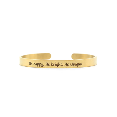 Be Happy, Be Bright, Be Unique Gold Mantra Band - Joker & Witch