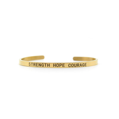 Strength Hope Courage Gold Mantra Band - Joker & Witch