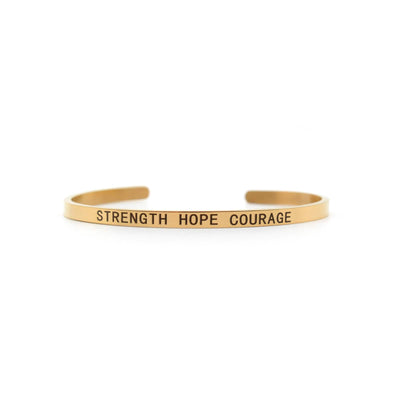 Strength Hope Courage Rose Gold Mantra Band - Joker & Witch