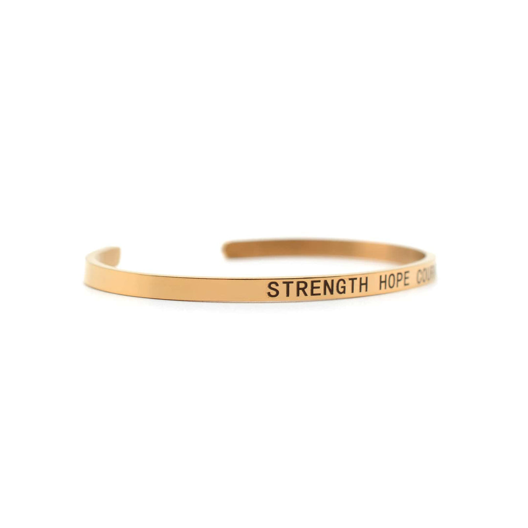 Strength Hope Courage Rose Gold Mantra Band - Joker & Witch