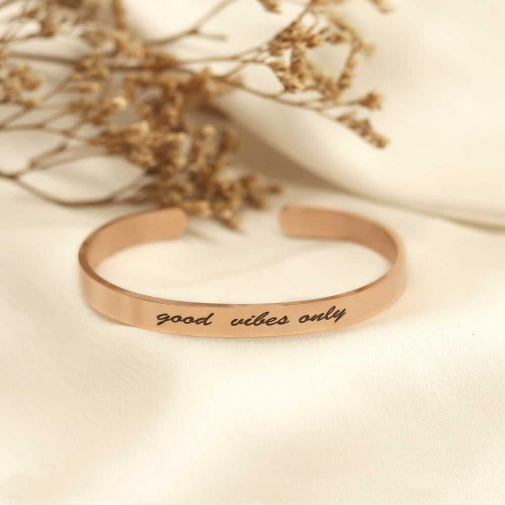 Good Vibes Only Rosegold Quoted Band - Joker & Witch