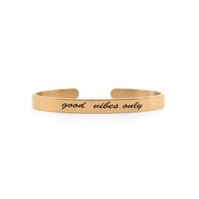 Good Vibes Only Rosegold Quoted Band - Joker & Witch