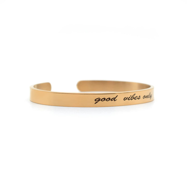Good Vibes Only Rosegold Quoted Band - Joker & Witch