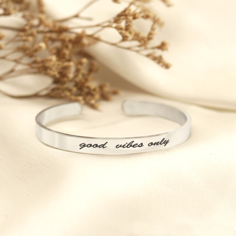 Good Vibes Only Silver Mantra Band - Joker & Witch