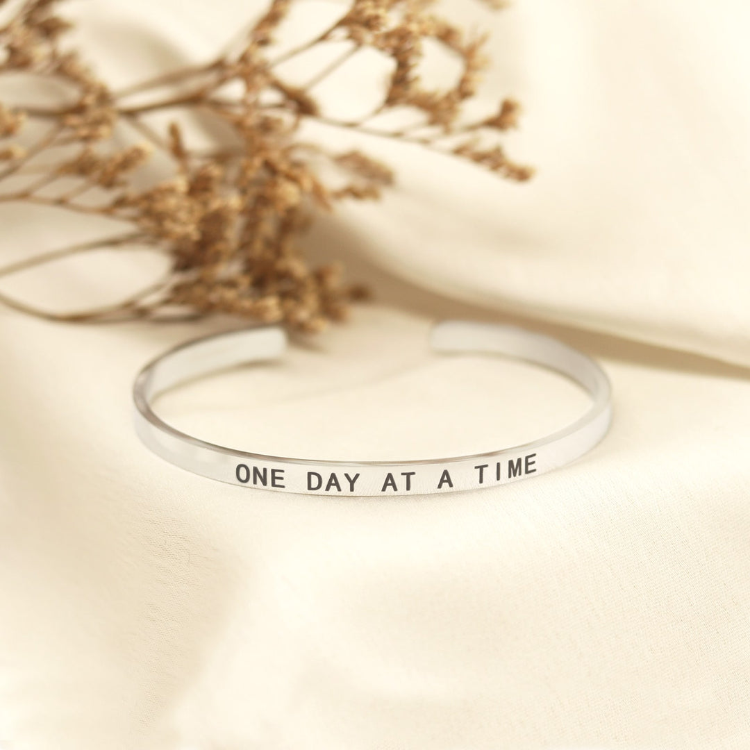One Day At A Time Silver Mantra Band - Joker & Witch