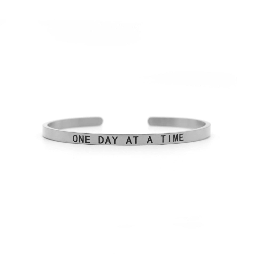 One Day At A Time Silver Mantra Band - Joker & Witch