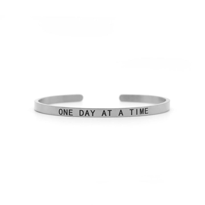 One Day At A Time Silver Mantra Band - Joker & Witch