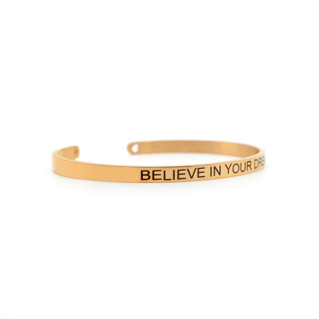 Believe In Your Dreams Rose Gold Mantra Band - Joker & Witch