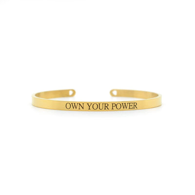 Own Your Power Gold Mantra Band - Joker & Witch