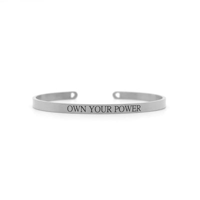Own Your Power Silver Mantra Band - Joker & Witch