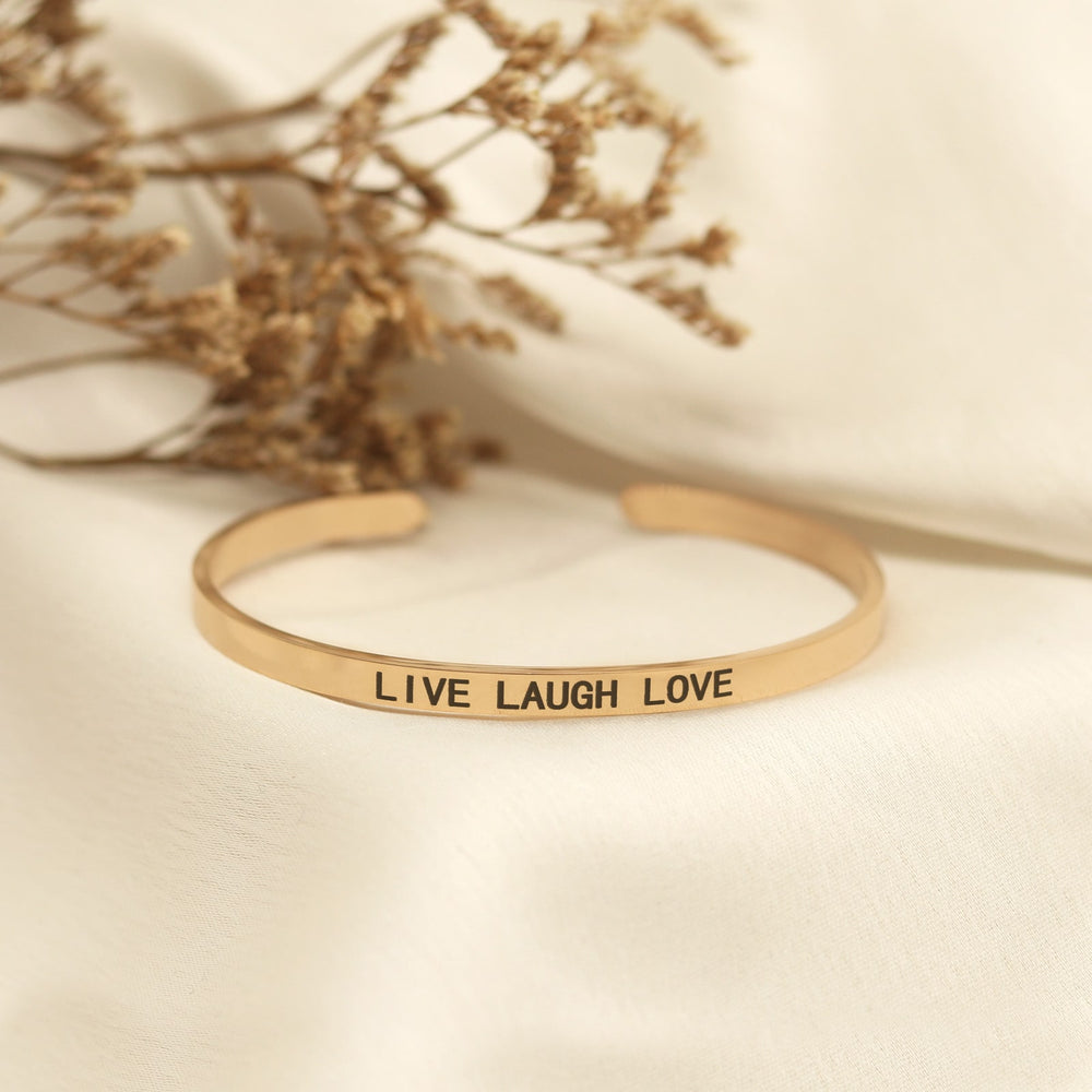 Live Laugh Love Rose Gold Mantra Band - Joker & Witch