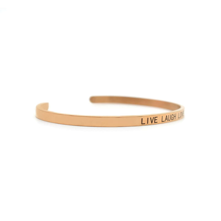 Live Laugh Love Rose Gold Mantra Band - Joker & Witch