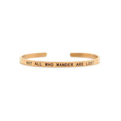 Not All Who Wander Are Lost Rose Gold Mantra Band - Joker & Witch