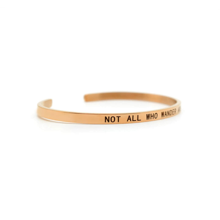 Not All Who Wander Are Lost Rose Gold Mantra Band - Joker & Witch