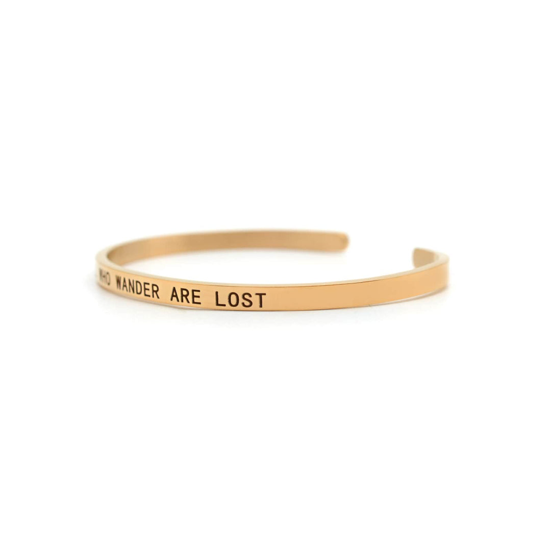 Not All Who Wander Are Lost Rose Gold Mantra Band - Joker & Witch