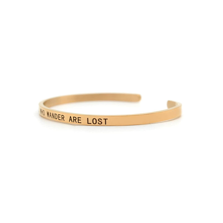Not All Who Wander Are Lost Rose Gold Mantra Band - Joker & Witch