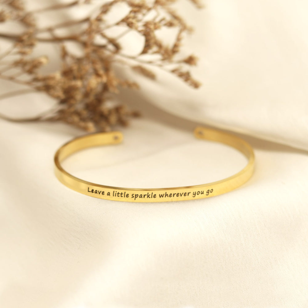 Leave A Little Sparkle Wherever You Go Gold Mantra Band - Joker & Witch