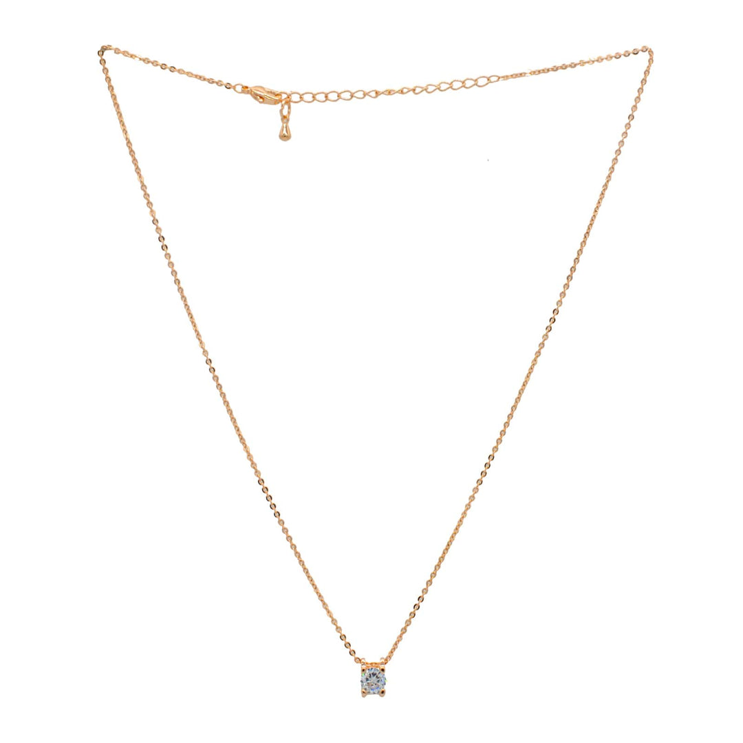 Elegant Rhinestone Charm Rosegold Necklace - Joker & Witch