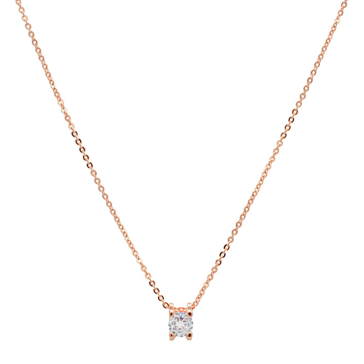 Elegant Rhinestone Charm Rosegold Necklace - Joker & Witch