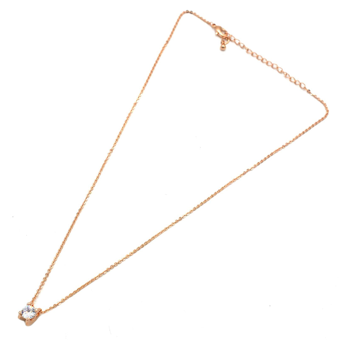 Elegant Rhinestone Charm Rosegold Necklace - Joker & Witch