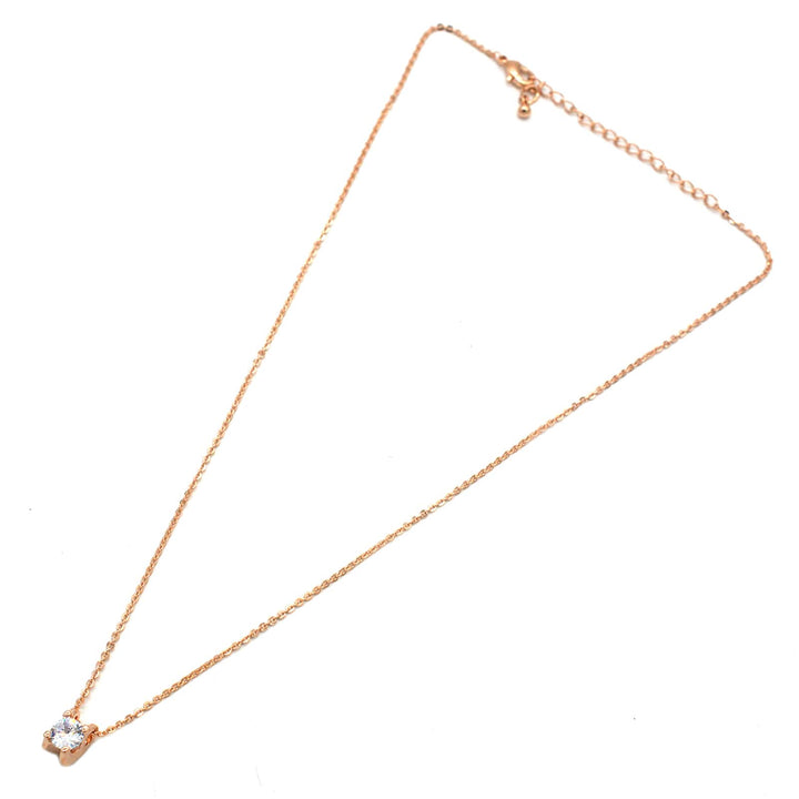Elegant Rhinestone Charm Rosegold Necklace - Joker & Witch