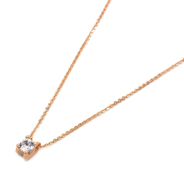 Elegant Rhinestone Charm Rosegold Necklace - Joker & Witch