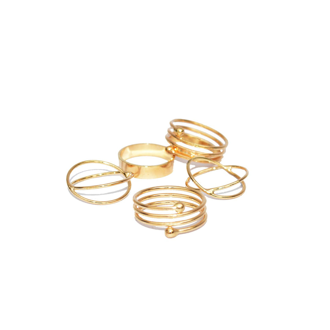 Galactic Gold Midi Rings - Joker & Witch